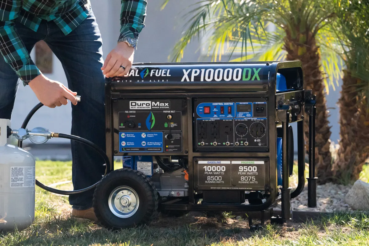 10,000 Watt Dual Fuel Portable Generator w/ CO Alert