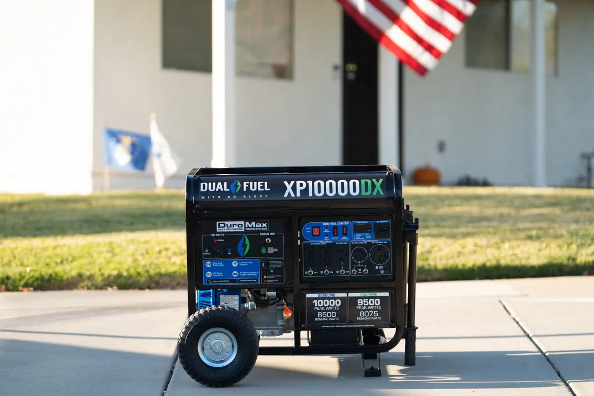 10,000 Watt Dual Fuel Portable Generator w/ CO Alert