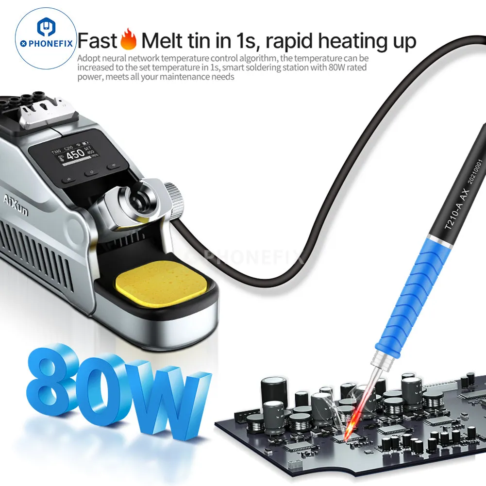 AIXUN T380 Portable Soldering Station Supports C210 C115 Iron Tips