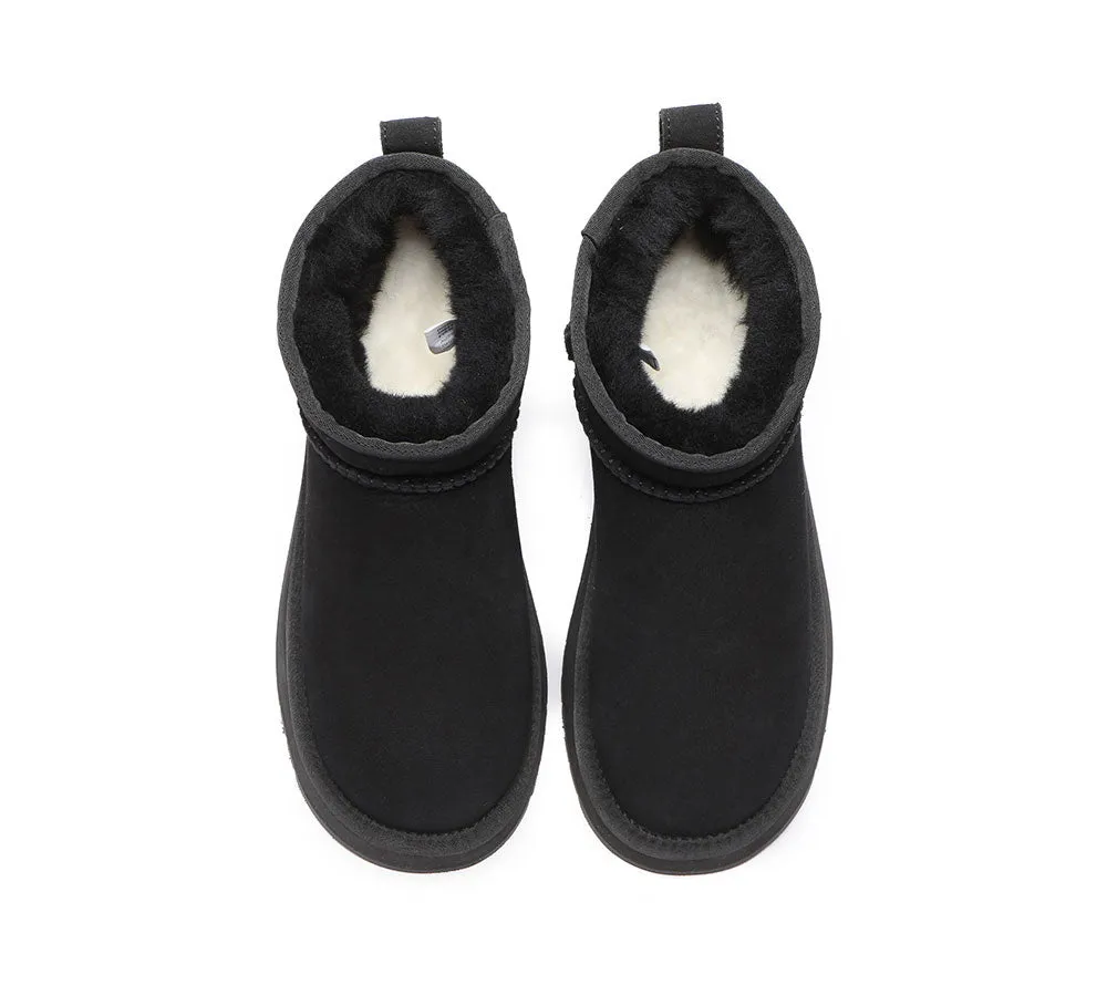 AUSTRALIAN SHEPHERD® UGG Sheepskin Wool Classic Ankle Boots Ultra Mini Platform