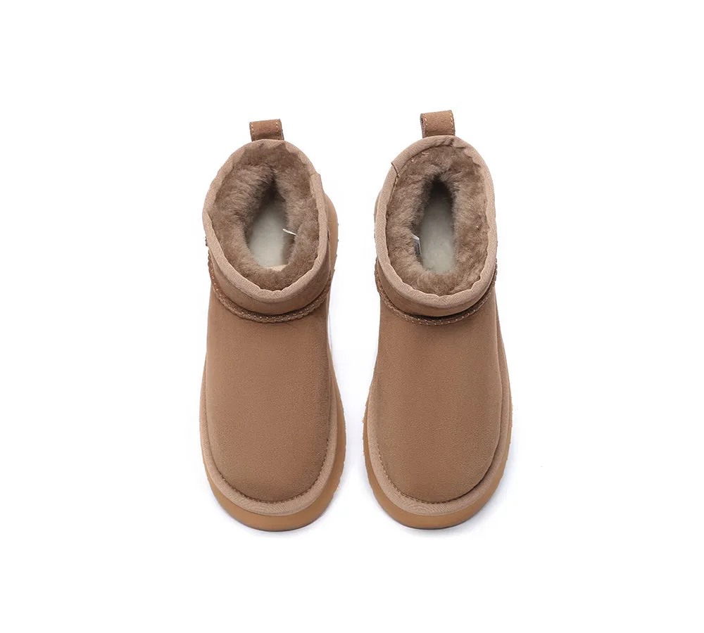 AUSTRALIAN SHEPHERD® UGG Sheepskin Wool Classic Ankle Boots Ultra Mini Platform
