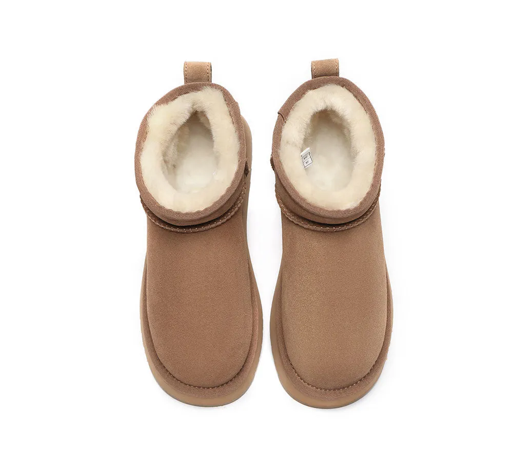 AUSTRALIAN SHEPHERD® UGG Sheepskin Wool Classic Ankle Boots Ultra Mini Platform