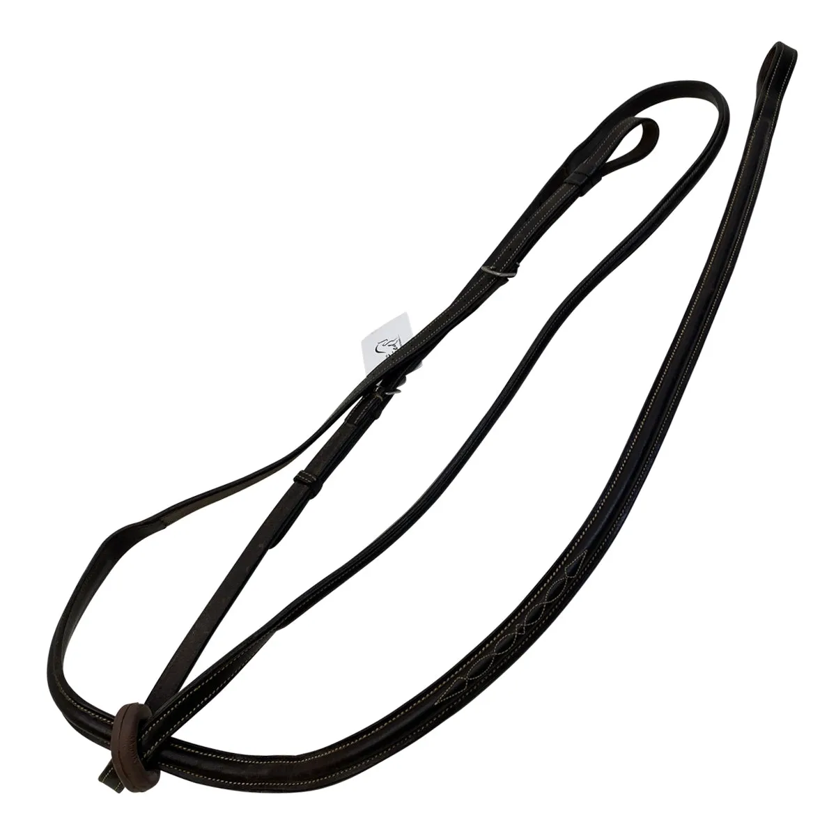 Bobby's English Tack Signature Series Round Raised Fancy Stitched Standing Martingale in Espresso - Horse (Full)