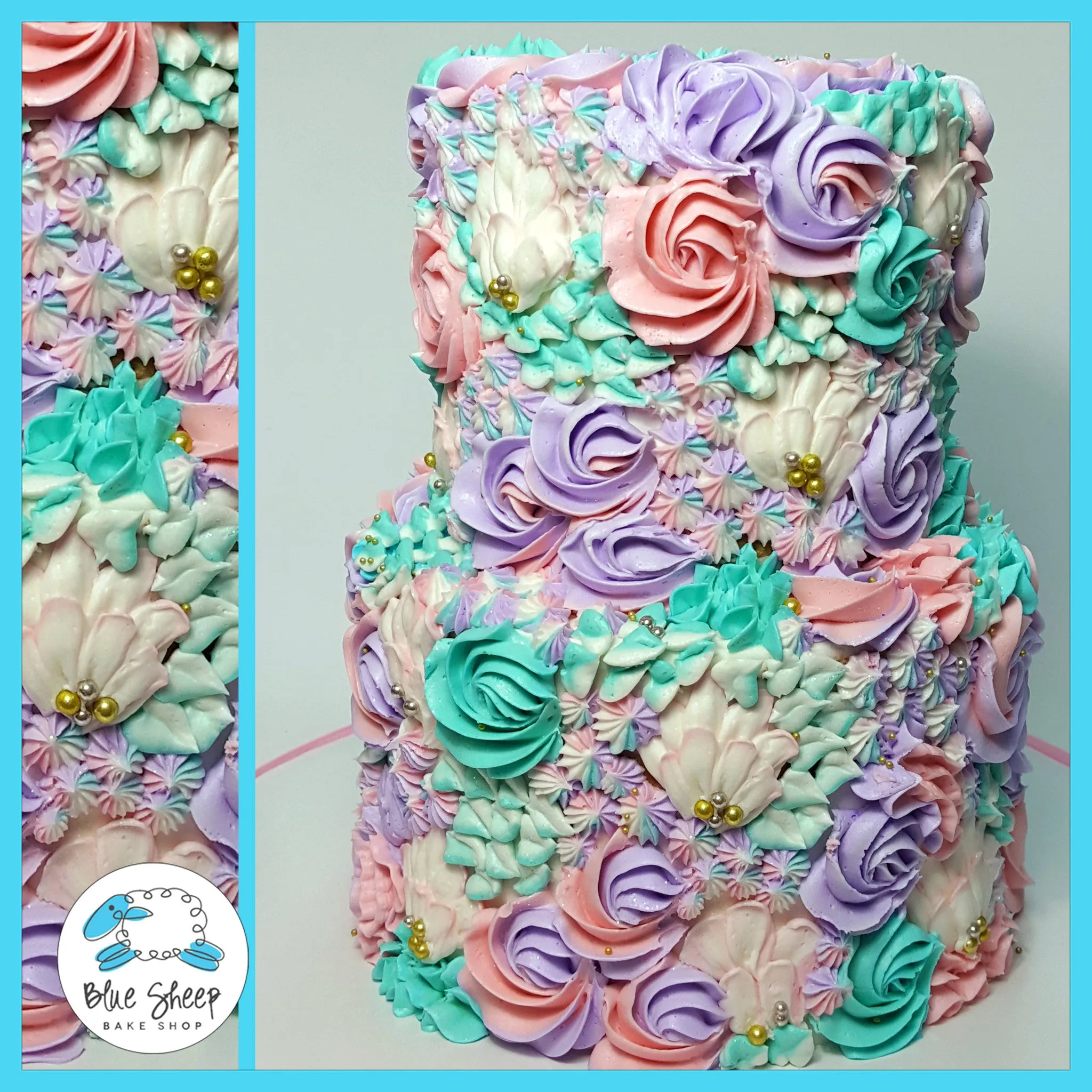 Buttercream Bouquet Burst Cake