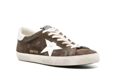 CEDAR BROWN SUEDE STAR SNEAKERS