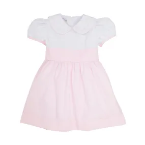 Cindy Lou Sash Dress - Worth Avenue White with Palm Beach Pink