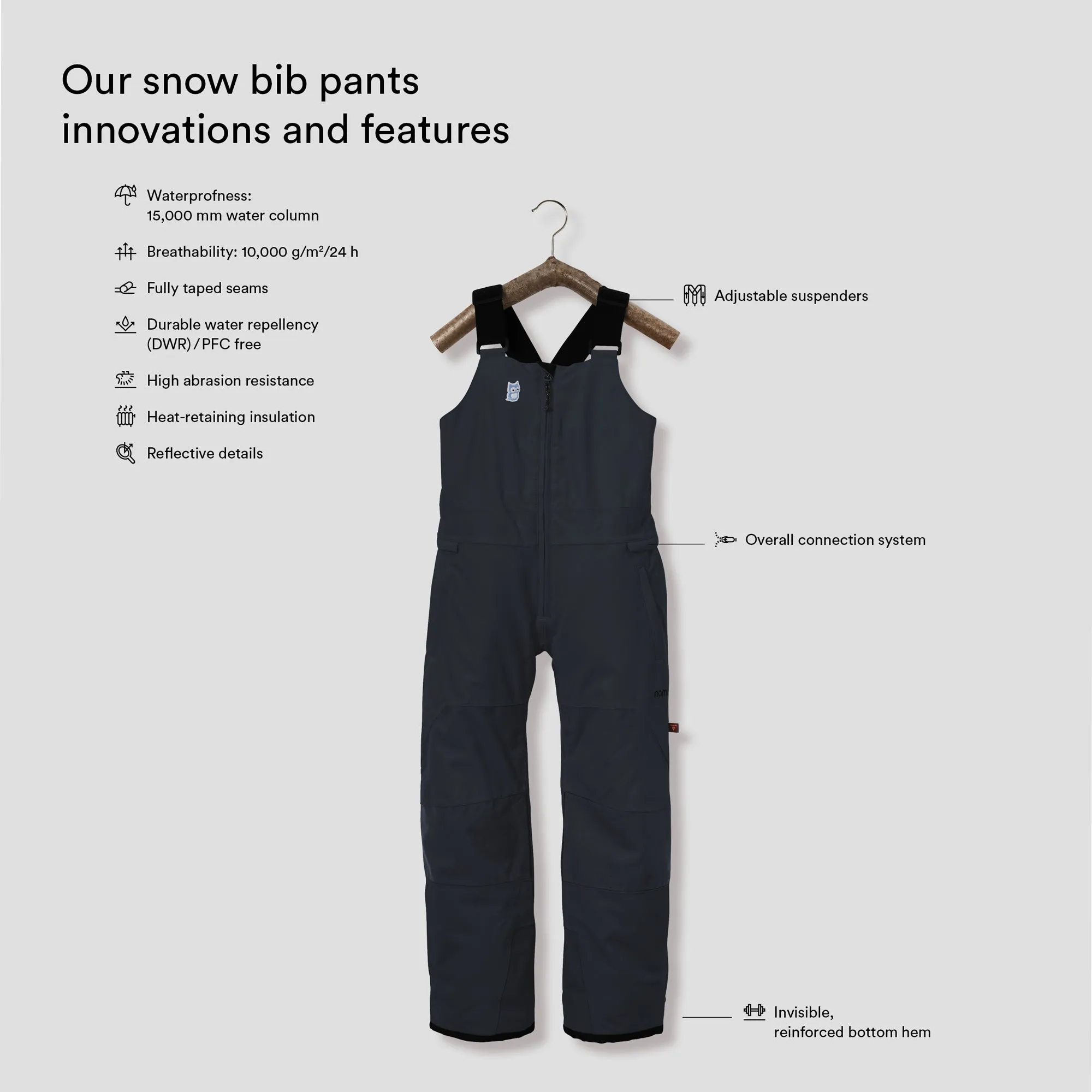 Corbet snow bib pants