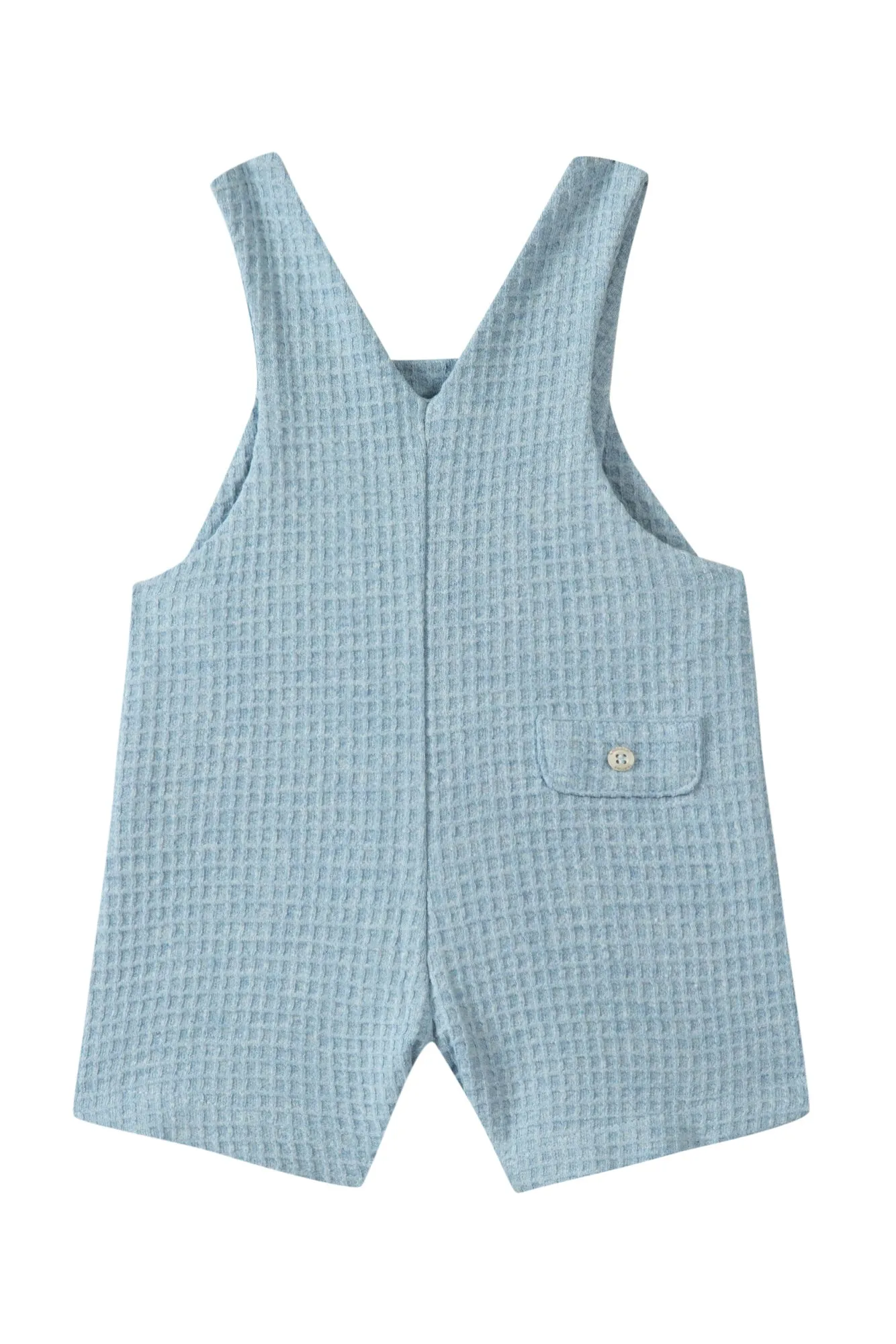 Dungarees - Horizon blue honeycomb knit