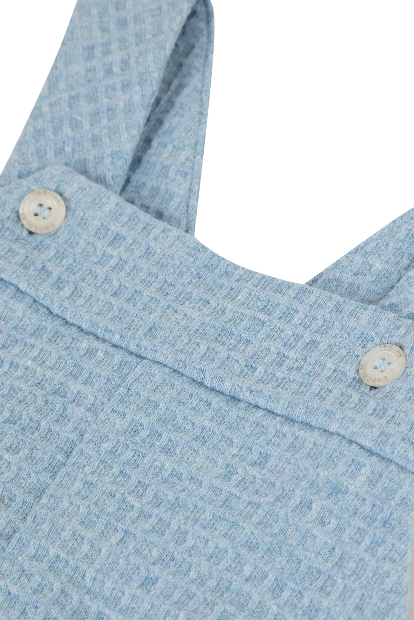 Dungarees - Horizon blue honeycomb knit
