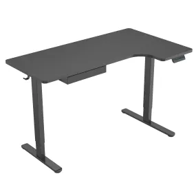 Electric Height Adjustable L Shaped Standing Desk