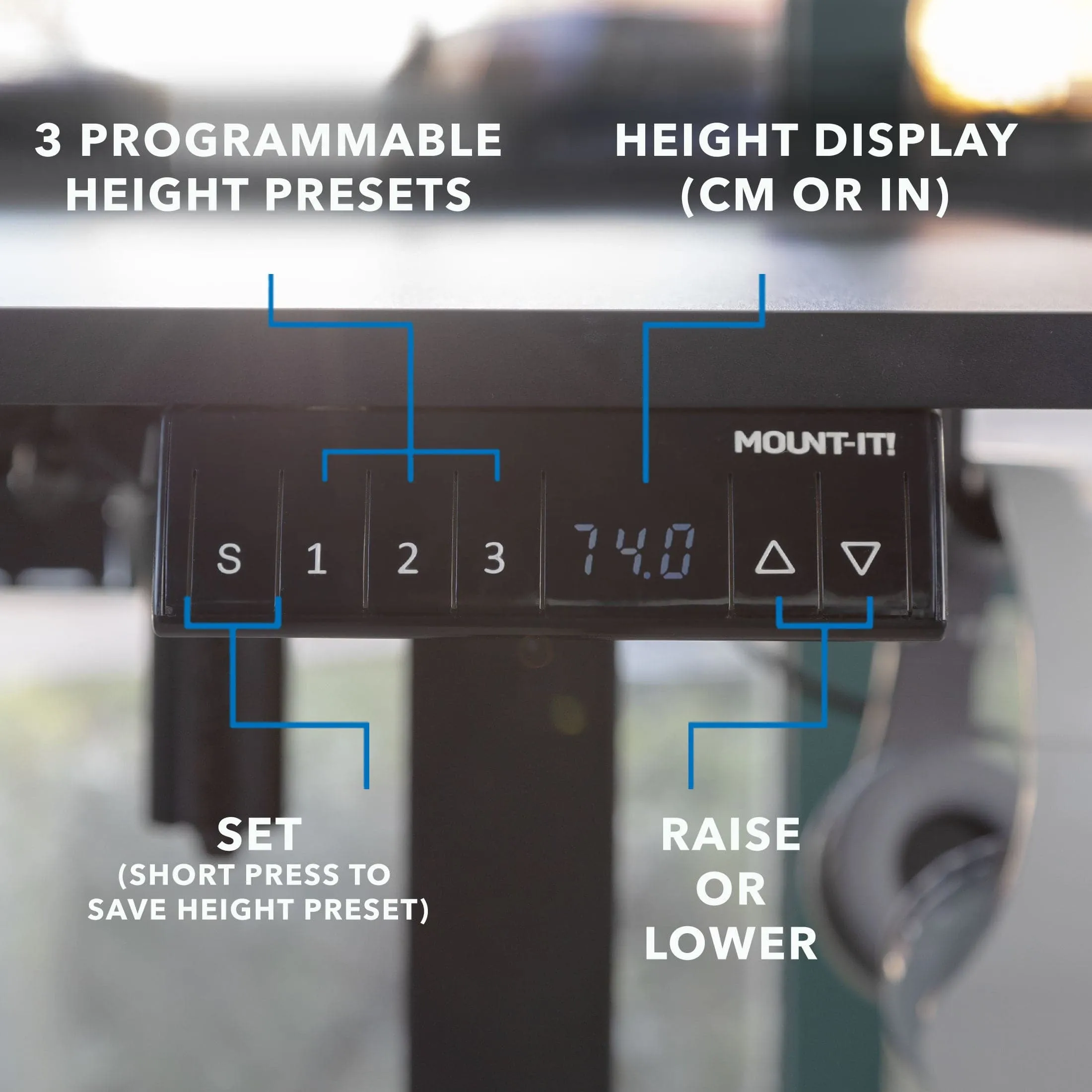 Electric Height Adjustable L Shaped Standing Desk