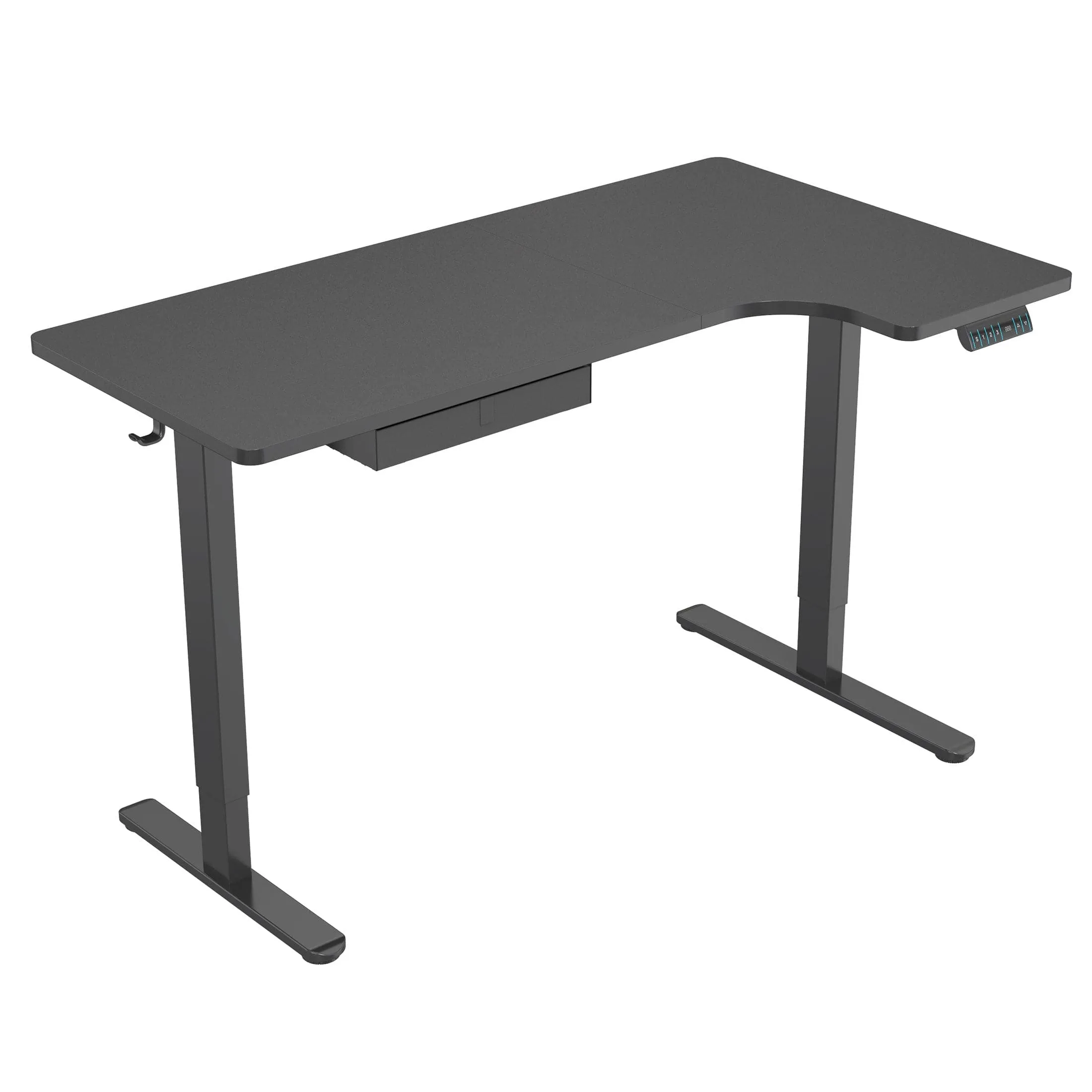 Electric Height Adjustable L Shaped Standing Desk