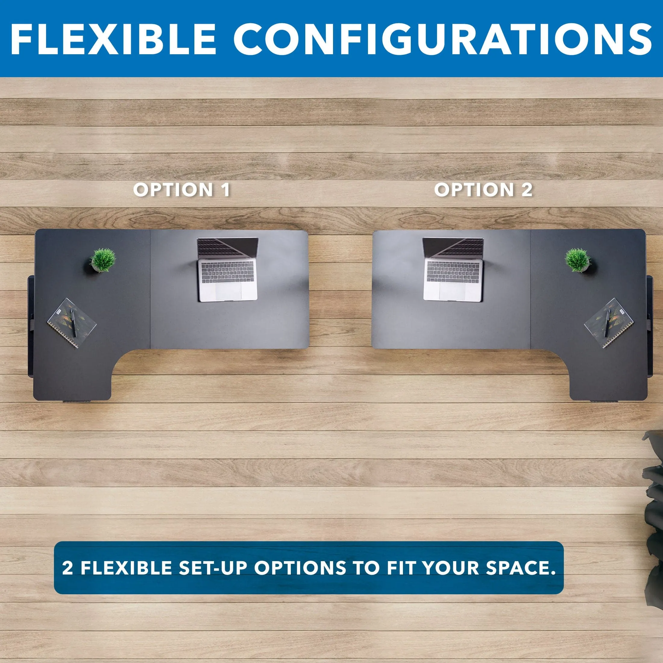 Electric Height Adjustable L Shaped Standing Desk