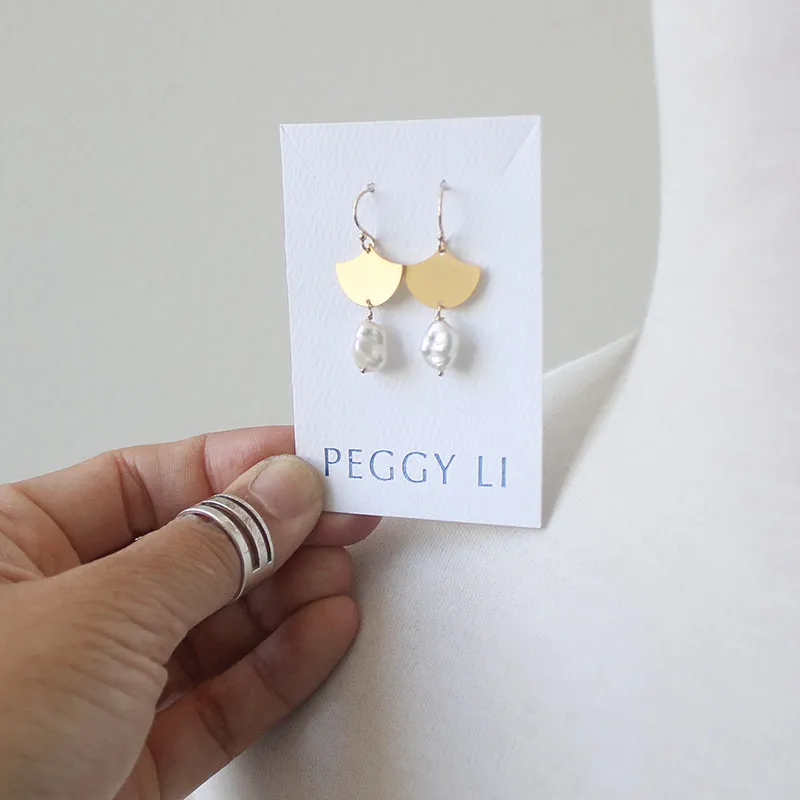 Fan Pearl Earrings