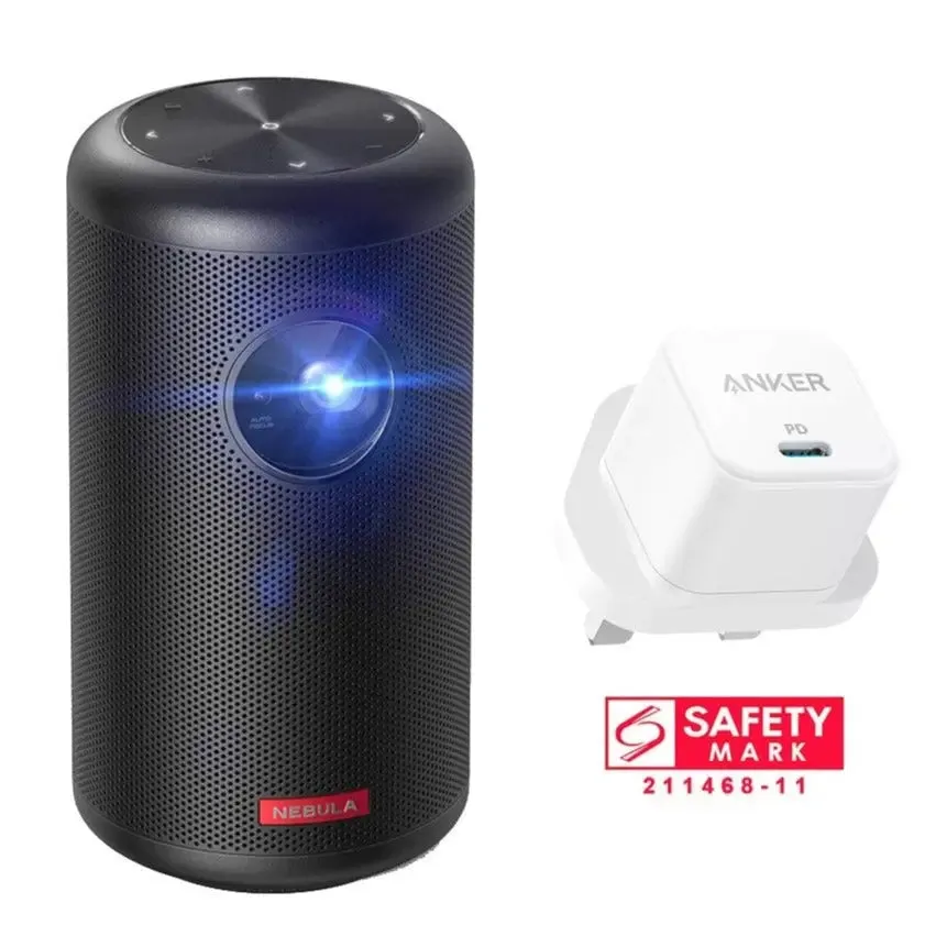 Nebula Capsule II Smart Mini Projector   FREE Anker PowerPort III 20W Charger D2421