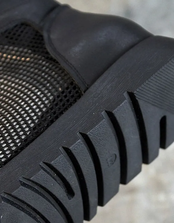 New Inner Heightening Mesh Black Summer Boots