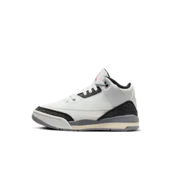 Preschool Jordan 3 Retro - SUMMIT WHITE/FIRE RED-CEMENT GREY-BLACK