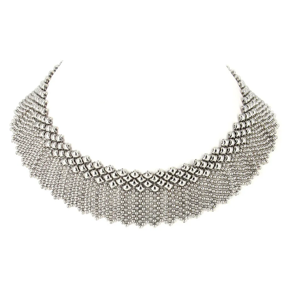 SG Liquid Metal N8-AS Antique Silver Necklace by Sergio Gutierrez