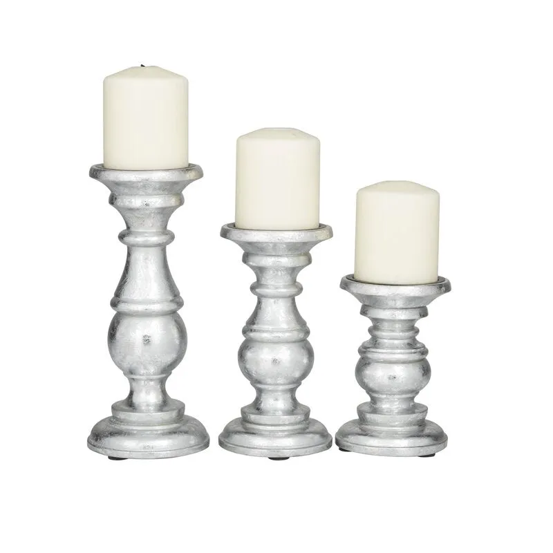 Southmo 3 Piece Wood Tabletop Candlestick Set