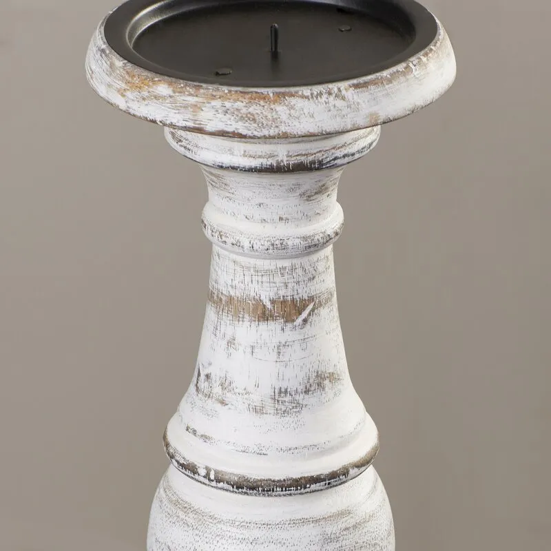 Southmo 3 Piece Wood Tabletop Candlestick Set