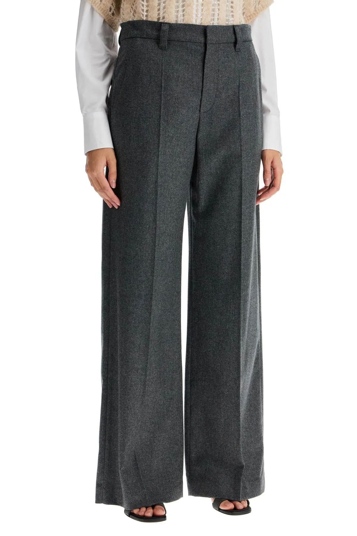 TAILORED FLANNEL TROUSERS FOR