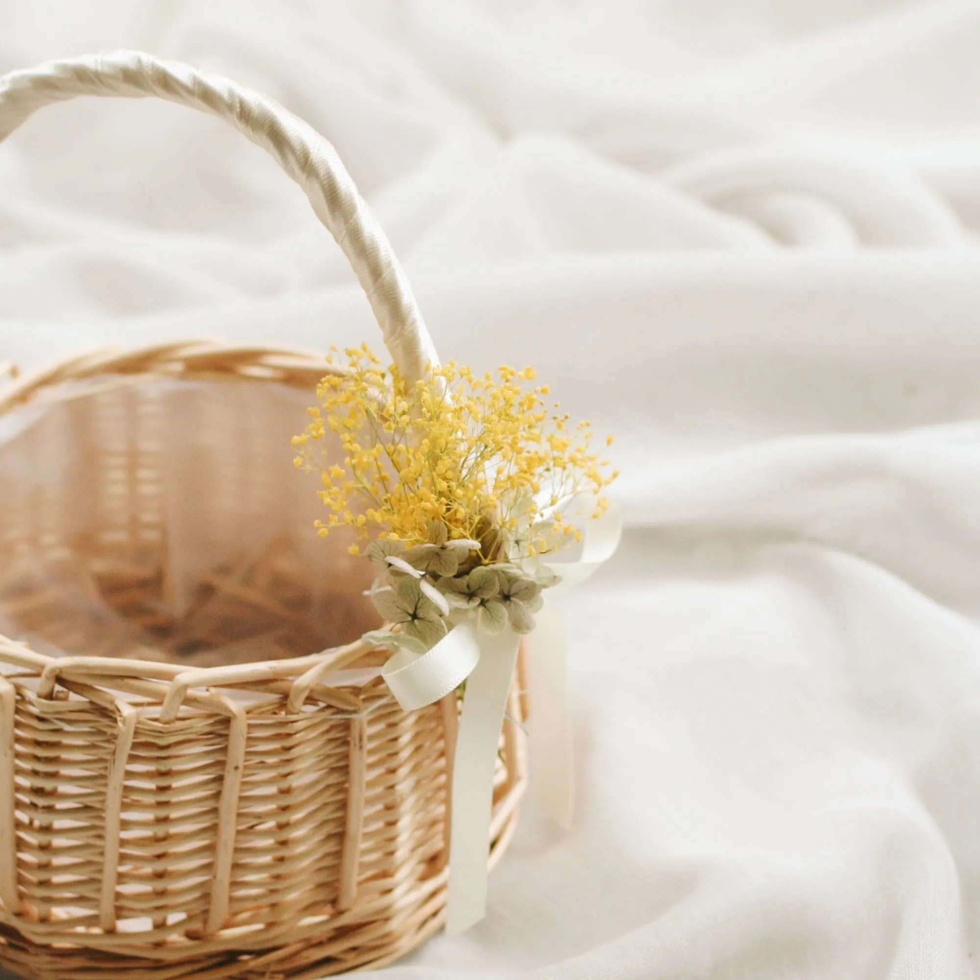 Wicker Flower Girl Baskets