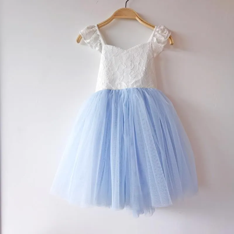 Zara Girls Lace Dress - Blue
